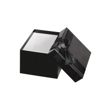 Набор квадратных коробок 11 в1 Однотонные черные с лентой (25,5*25,5*13-5,5*5,5*2,5см)