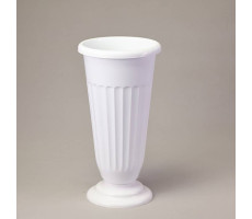 Флакон (ваза) белый рифленая